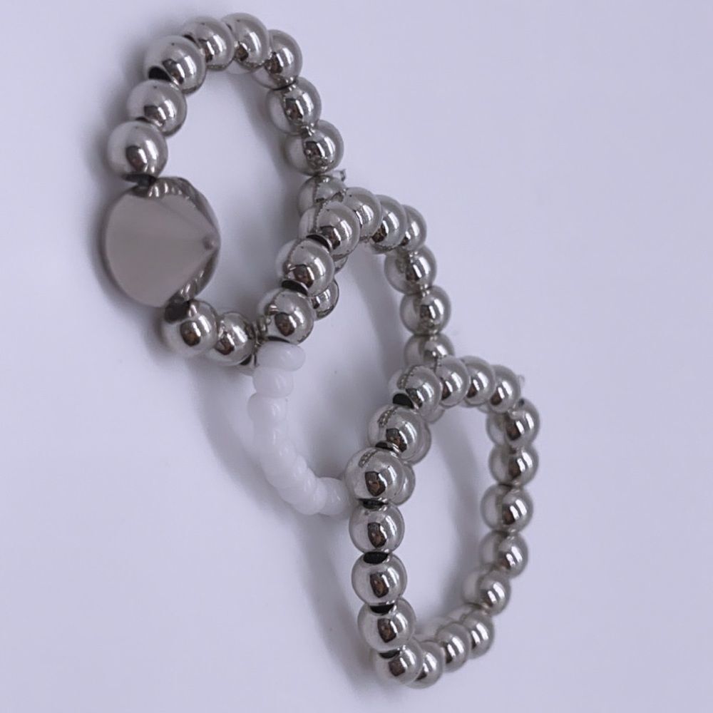 NWT Wool + Pepper Co. Silver Ring Stack (3 Rings) - Picture 5 of 5